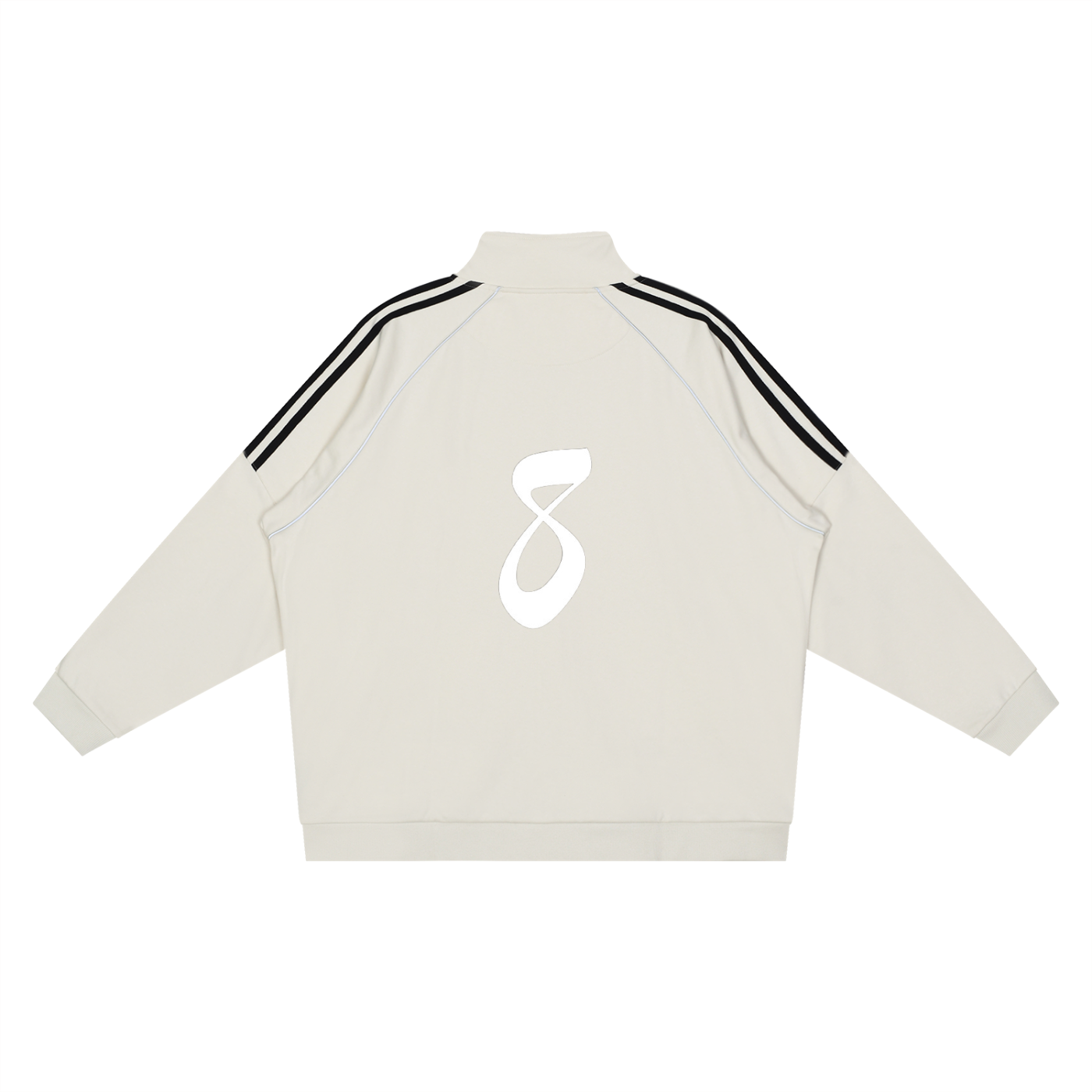 Reflection Striped Raglan Sleeve Jacket