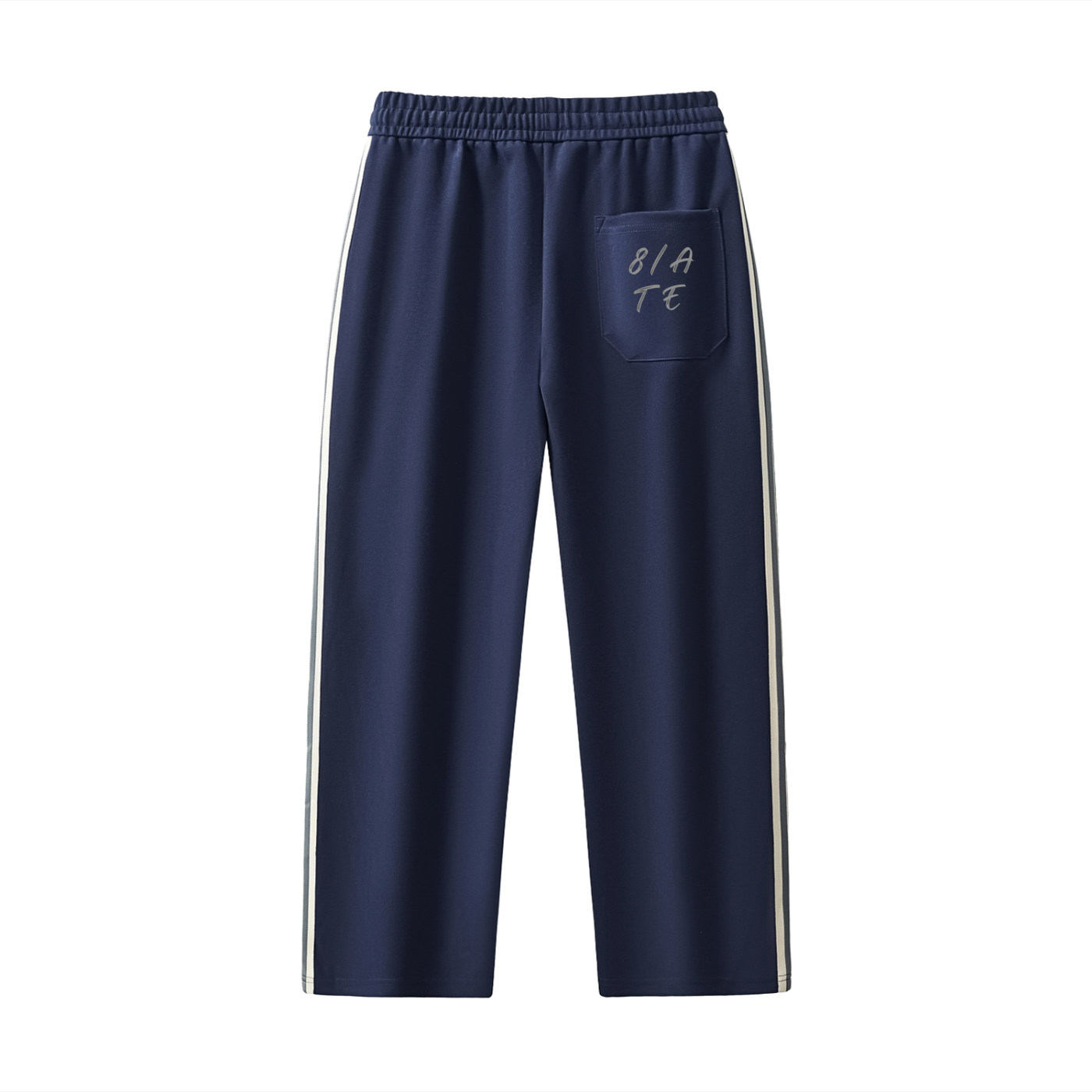Contrast Side-Stripe Straight-Leg Pants