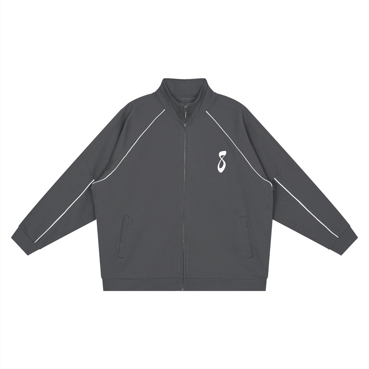 Reflection Striped Raglan Sleeve Jacket
