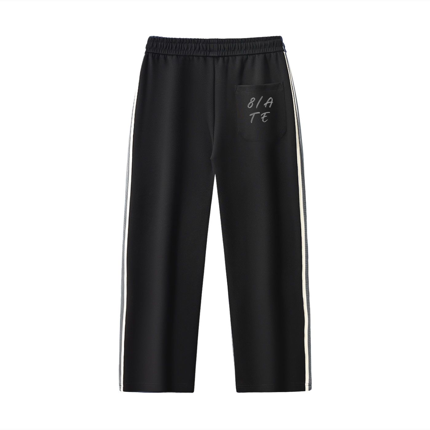 Contrast Side-Stripe Straight-Leg Pants